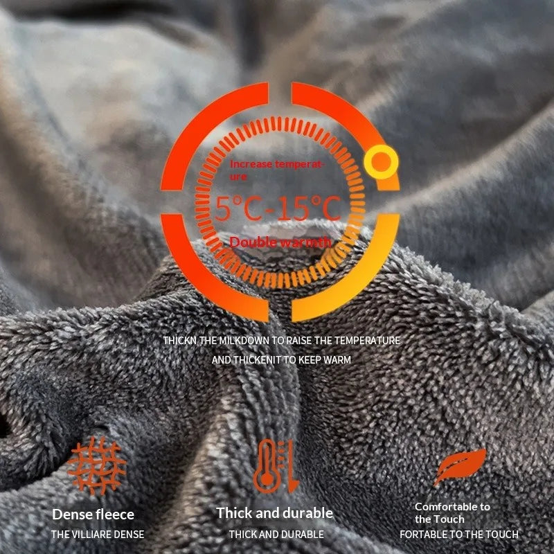 4Pcs Autumn Winter Milk Fleece Bedding Set Thickened Double Sided Coral Fleece Duvet Cover Flannel Sheet Home